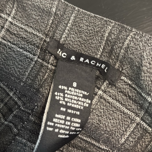 Zac & Rachel Black and Gray Plaid Trousers - Picture 3 of 7